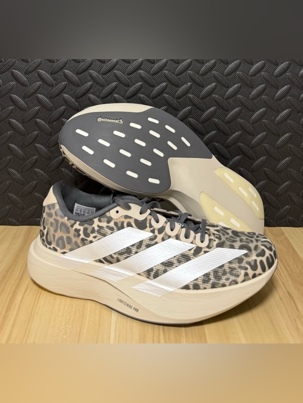 Adidas Adizero EVO SL Leopard Animal Print Linen KI3948 Womens Sizes